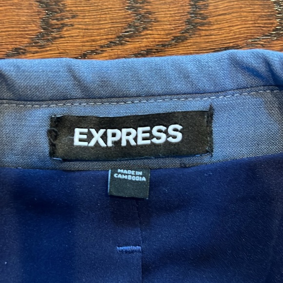 EXPRESS extra slim Dusty Blue modern tech SUIT - Picture 5 of 12